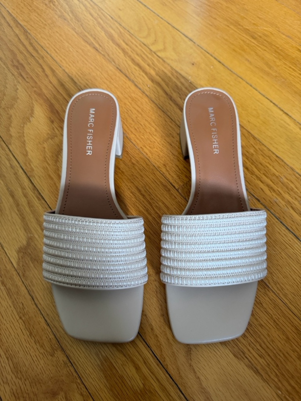 Marc Fisher Women's Casala Square Toe Slip-On Sandals, Size 7